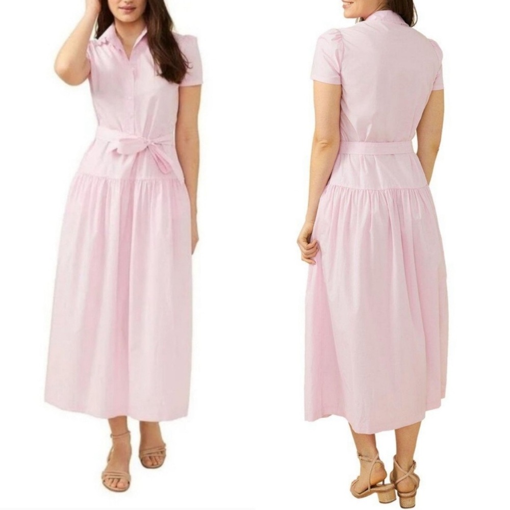 NWT J McLaughlin light pink Makenna Shirt dress